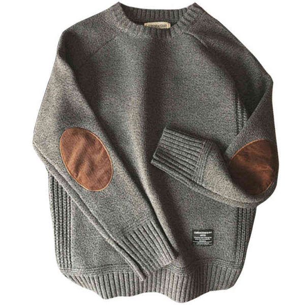 

pullover 2021 men sweater autumn new fashion casual loose thick o-neck wool knitted oversize harajuku streetwear knitwear -5xl t220730, White;black