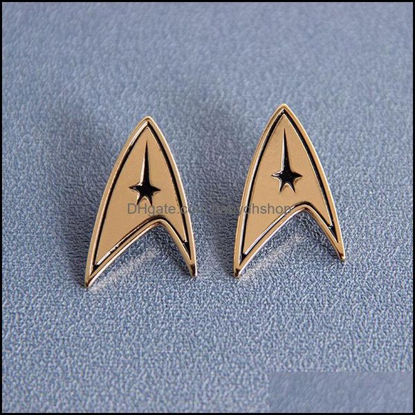 Cartoon-Accessoires Produkte Baby Kinder Mutterschaft Star Trek Sternenflotte Emaille Brosche Pins Abzeichen Revers Legierung Metall Modeschmuck Geschenke Dro