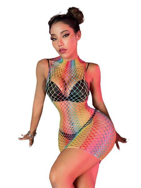 

hollow out dress without lingerie u50y#, Black;red