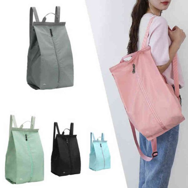 

lulu sacks bags women's foldable wet and dry separation travel waterproof swimming fitness sack bag backpack yoga mat eivb