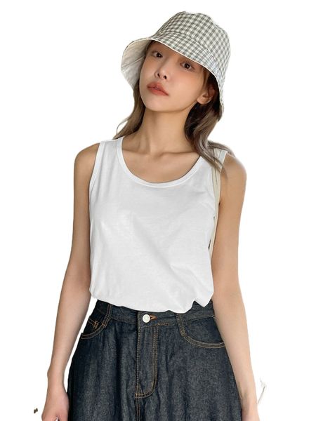 

dazy solid tank r1x8#, White