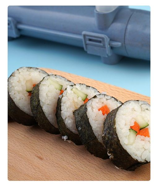 Sushi Tools Maker Roller Rice Molde Bazooka Ferramenta de carne vegetal Rolling Sushi Fazendo acessórios de cozinha da máquina