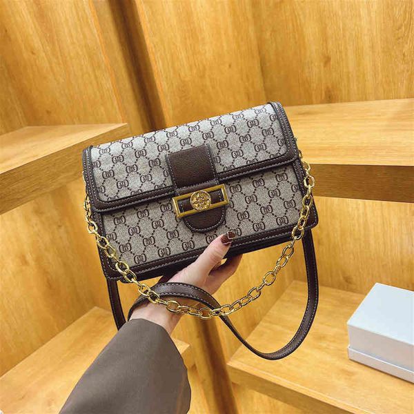 

fashion bag high sense female 2022 new printed one shoulder small squa