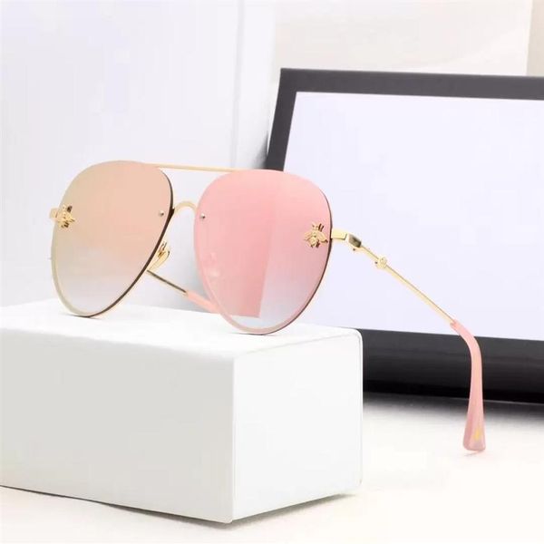 

2022 sunglasses for men and women summer style 2201 anti-ultraviolet retro plate pilot full frame fashion random box253h, White;black