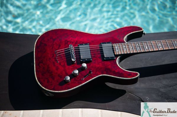 

schecter hellraiser c-1 - black cherry - shredtastic electric guitar