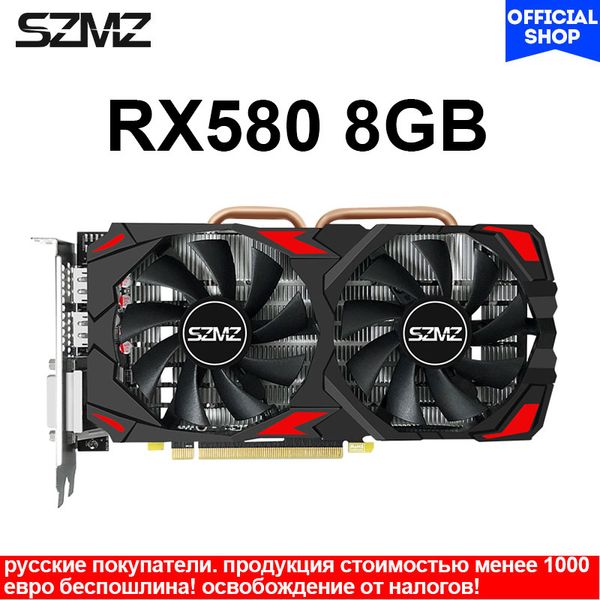 

szmz original radeon graphics card rx 580 470 570 8gb gddr5 256bit video card rx580 gpu 8gb for mining gtx 960 1050 1060 ti 4gbf