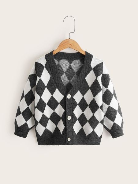 

toddler boys argyle pattern cardigan she02, Blue