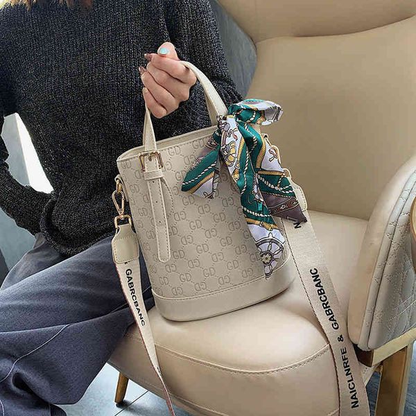 

bag women new embossed fashion portable bucket single shoulder women's bag