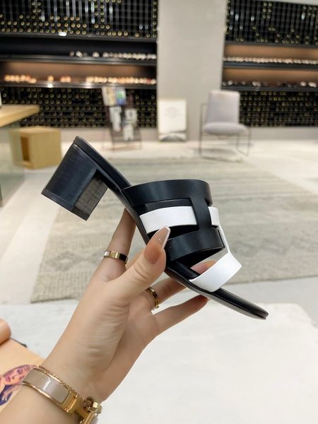 

amica sandals women summer high heel sandal beach leather chain slippers lady elegant fashion wholesale slides outdoor shoes, Black