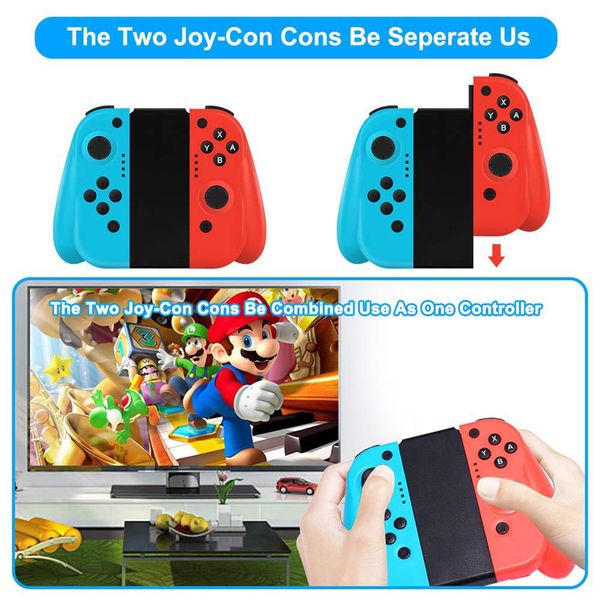 Hochwertiger kabelloser Bluetooth-Game-Controller für Nintend Switch NS links rechts Joy-con Somatosensory Gamepad Joystick mit Einzelhandelsverpackung