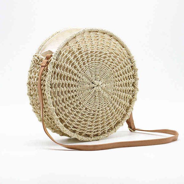 

round loukong straw woven bag hand single shoulder menger women's