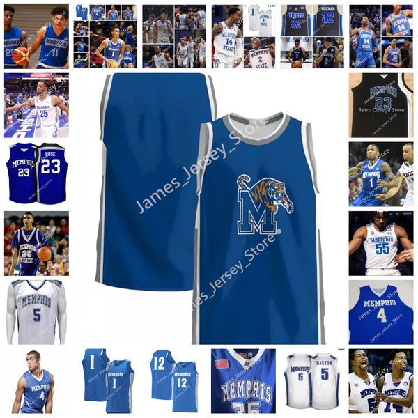 NCAA Custom Memphi Tiger Basketball College Jersey Tarik Black Adonis Thomas Antonio Anderson Will Barton D.J. Stephens Lorenzen Wright Tyreke Evans David Vaughn III