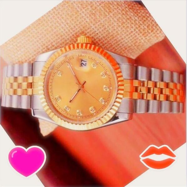 

new watch men automatic table men women fashion steel case white dial watch quartz dress watches stainless steel brac238t, Slivery;brown