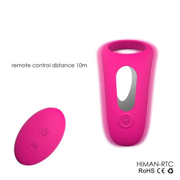 Telecomando 9 velocità Ritardo Eiaculazione Cock Penis Ring Carica USB Vibratore Giocattoli sexy per adulti per uomo Donna Negozio di macchine