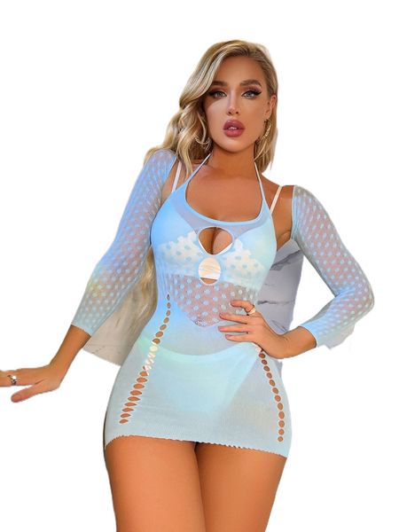 

dobby mesh cut out tie back dress & arm sleeves without liner w6dv#, Black;red