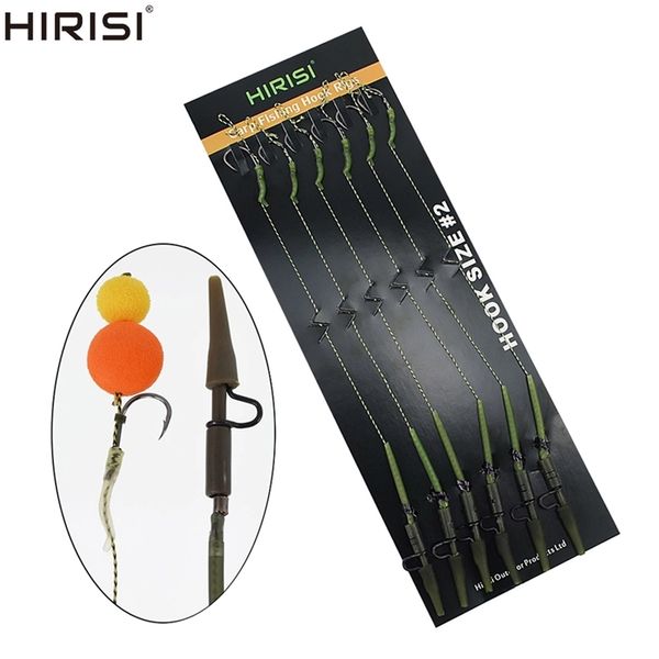 

ready made fish hook link kit hair rig with safety lead clips hook size 2 4 6 8 pack of 6 220623
