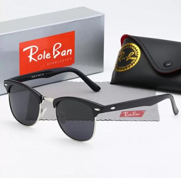 

men role ban classic brand retro women sunglasses 2022 luxury designer eyewear ray band 3016 bands metal frame designers sun glasses woman, White;black