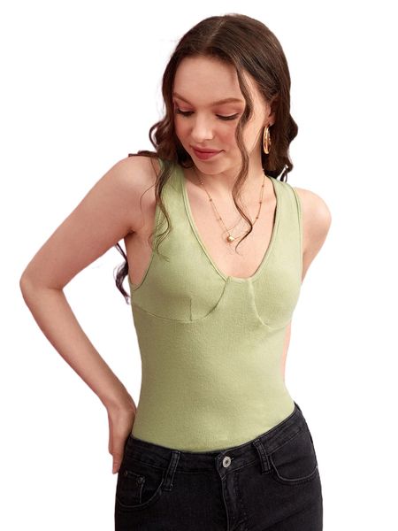 

x alex solid ribbed knit tank z1eh#, White
