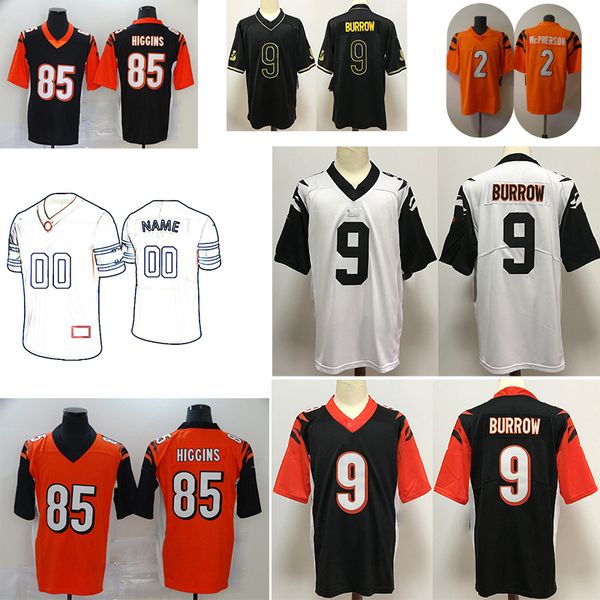 

football jerseys mens outdoor short-sleeved design 9 burrow 85 higgin rugby uniform clothing comfortable clothing customization team name nu, Black;red