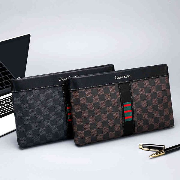 

handbags bags 21 men's handbag large capacity folder letter envelope, Black;red