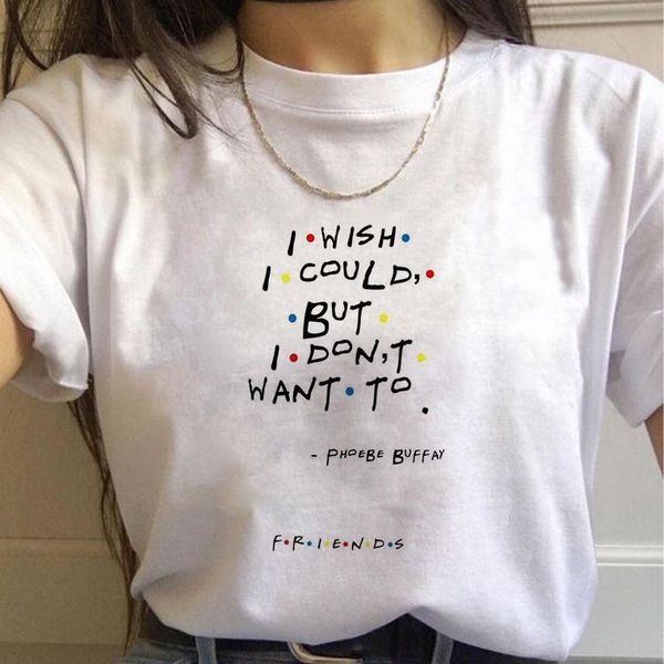 T-shirt da donna Harujuku Kawaii Friends Tv TShirt Donna Stile coreano Moda Ulzzang anni '90 Spettacolo grafico T Shirt Top Tees Donna