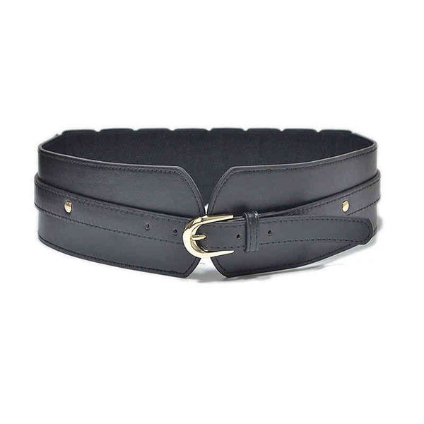 

belts womens leisure wide belt imitation leather elastic needle buckle decorative waist seal, Black;brown