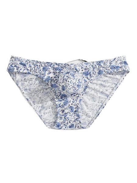 

men floral print brief p6ws#, Black;brown
