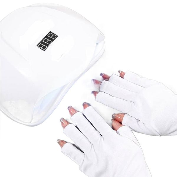 Protezione contro le radiazioni UV Protezione Guanto UV Nail Art Gel Guanto anti UV Lampada a LED Asciugacapelli Luce Strumento UV-beschermende handschoen