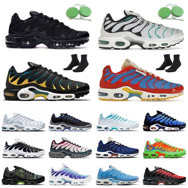 

tn plus running shoes designer woman men trainers triple white hyper jade oreo spray paint sustainable black volt midnight navy blue fury br