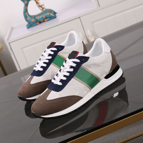 

brand designer luxury men sports shoes leather classic 3d print lace-up low cut runner trainers casual thick soled dad shoe man basketball s