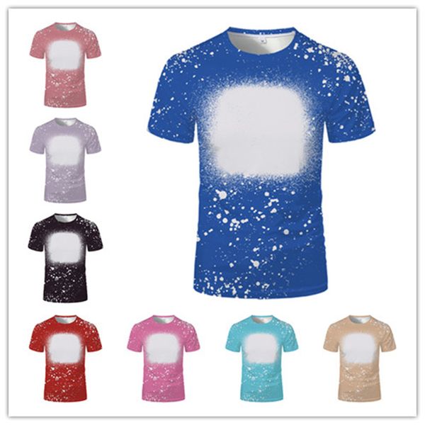 Sublimationsrohling, gebleichtes T-Shirt, Heißpress-Transfer-Shirts, 200 g Modal-Polyester, verschiedene Farben, mehrere Größen