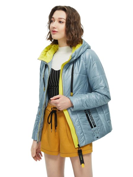 

letter & graphic print zip up hooded puffer winter coat b3b9#, Black