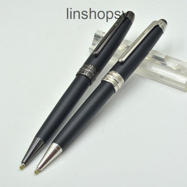 

classic 163 matte black metal ballpoint pen lead office stationery promotion writing refill pens gift xy2006108, Blue;orange