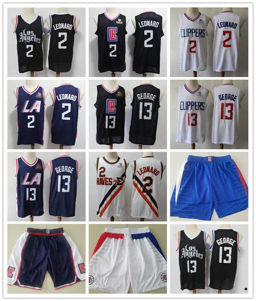 

los angeles''clippers''men throwback jersey paul 13 george kawhi 2''leonard basketball shorts basketball jerse, Black;red