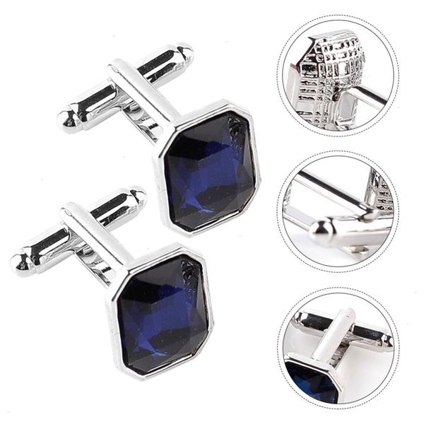 

1 pair of ties dress cufflink sleeve button for decor lady, Blue;purple