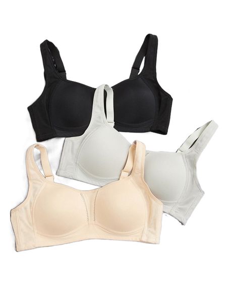 

3pack plain underwire bra 263l#, Black;red