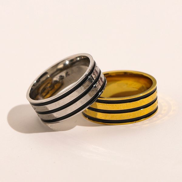 

2022 fashion ring women's steel seal retro fashion luxury ring men's and women's accessories, Silver