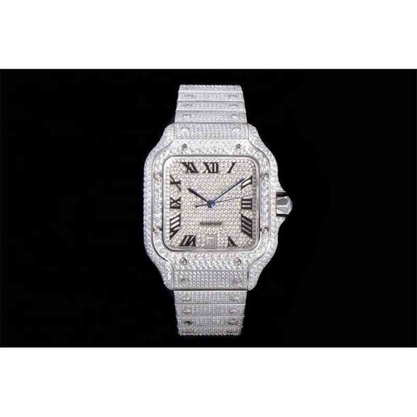 

diver luxury arabian watch 39.8mm 2824 movement quickswitch w2sa0009 two-color brand vvs icy baby's breath diamond vynd, Slivery;brown