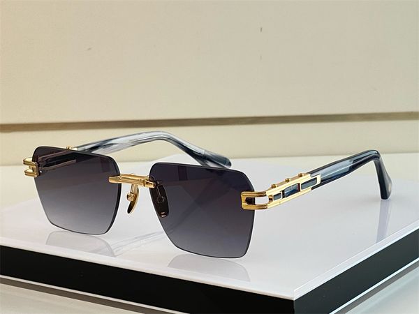 

designer luxury classic fashion sunglasses stylish borderless cutting lenses retro square men's and women's catwalk style, White;black