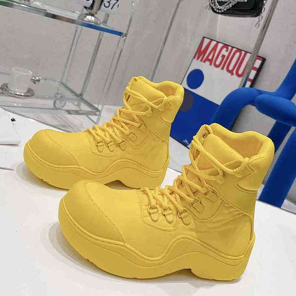 

boots women's mountaineering boots ankle raised shoes personalized design fashion autumn and winter, Black