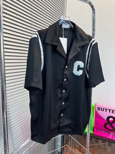 

2022 spring and summer new baseball cardigan v-neck t-shirt women's men's loose mid-length short-sleeved trend men's short-sl, Black;brown