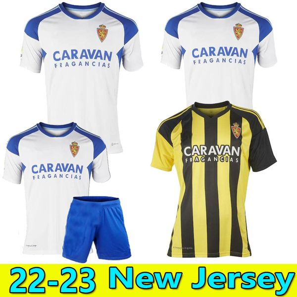 Jerseys de futebol Jersey Real Zaragoza Fran Gamez Zapater Vazquez Pombo Shinji Kagawa Camisas de futebol 22/23 Guti Javi Ros L. Suarez Camiseta