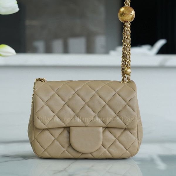 

lambskin gold ball crossbody designer shoulder bags fashion handbags luxurious wholesale new style for woman cf diamond lattice leather purs