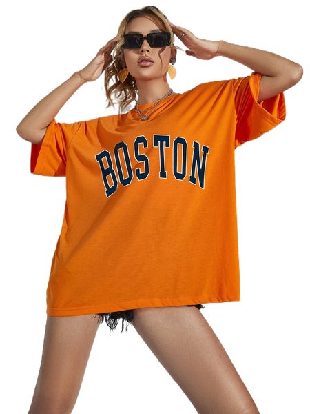 

letter graphic drop shoulder tee i57f#, White