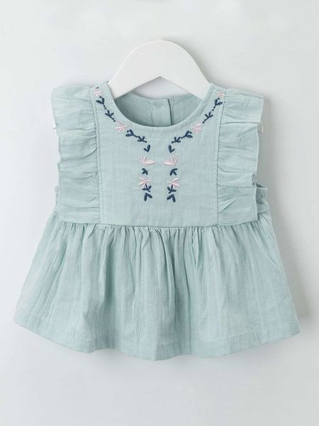 

yingzifang little girl embroidery detail doll she, White;black