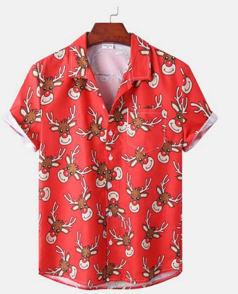 Camisas engraçadas homens Hawaii Impressão de grandes dimensões Camisa 2022 Tops casuais de verão Blusses de manga curta Camisas à beira -mar da praia