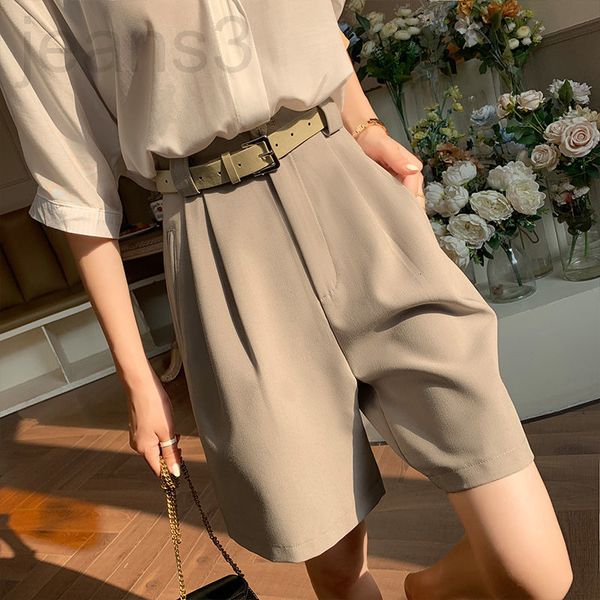 

women's jumpsuits & rompers designer sagging suit shorts women's 2022 spring new high waist slim casual pants with straight tube a, Black;white