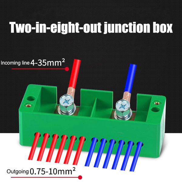 Altri accessori per l'illuminazione Scatola di giunzione due in otto uscite Morsettiera splitter Connettore in plastica ignifuga Accessori elettrici