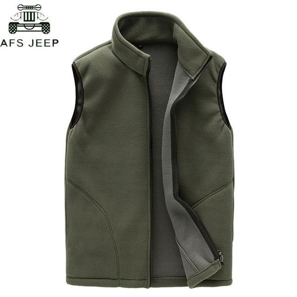 

brand 2019 casual vest men winter warm thick sleeveless jacket army mens waistcoat polar fleece vests chaleco hombre2431, Black;white