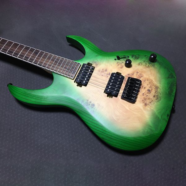 

custom electric guitar ash body poplar burl matte 24 medium jumbo
